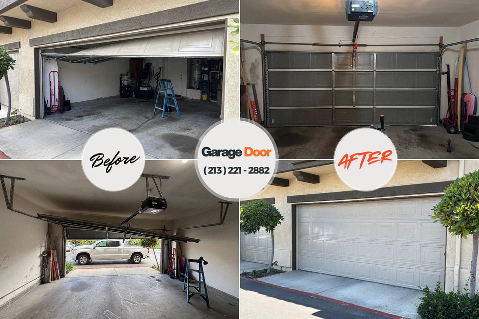 Before and after: garage door company North College Hill, OH